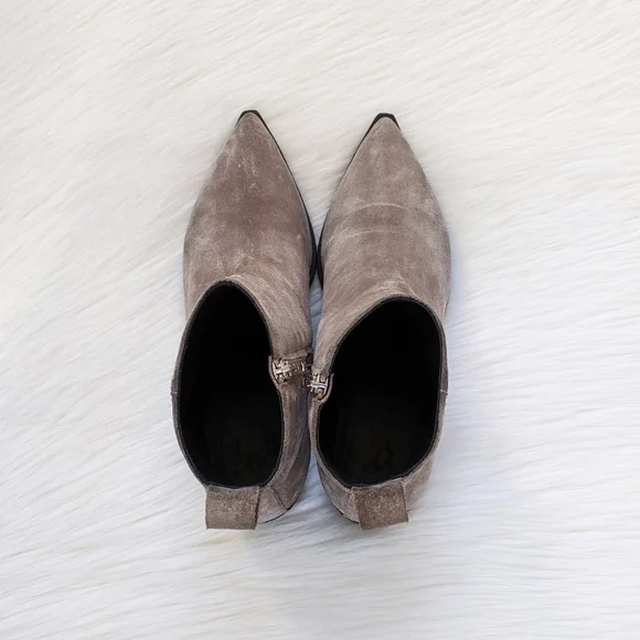 Everlane The Boss Gray Suede Leather Boots | Size 8 - Picture 3 of 11